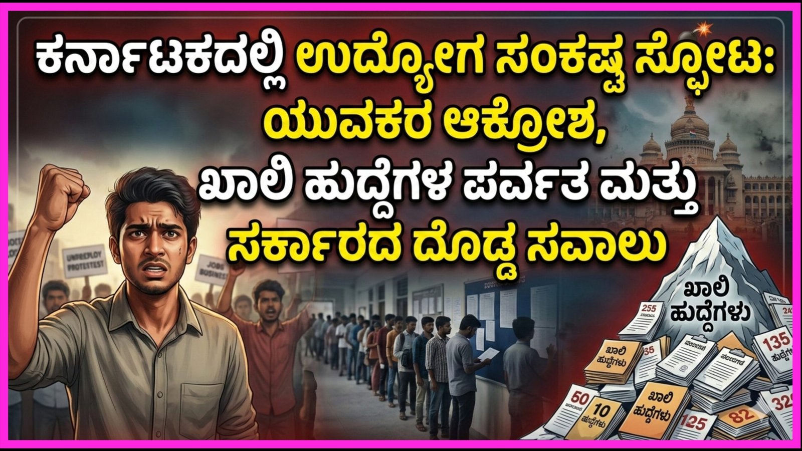 Karnataka Youth Protest for Jobs