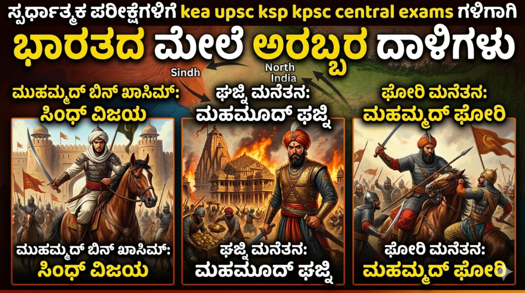 ಭಾರತದ ಮೇಲೆ ಅರಬ್ಬರ ದಾಳಿಗಳು