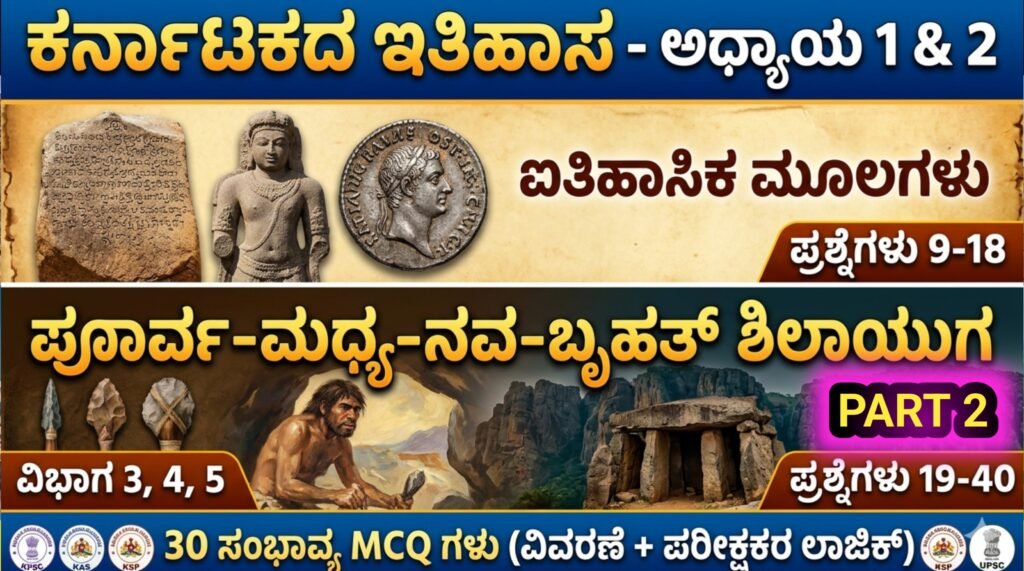 Karnataka History Chapter 1 & 2