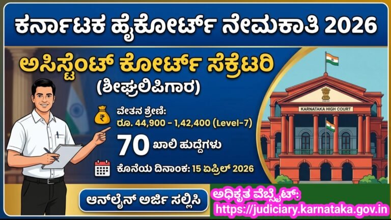Karnataka High Court Recruitment 2026