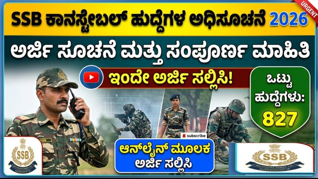 SSB Constable Recruitment 2026