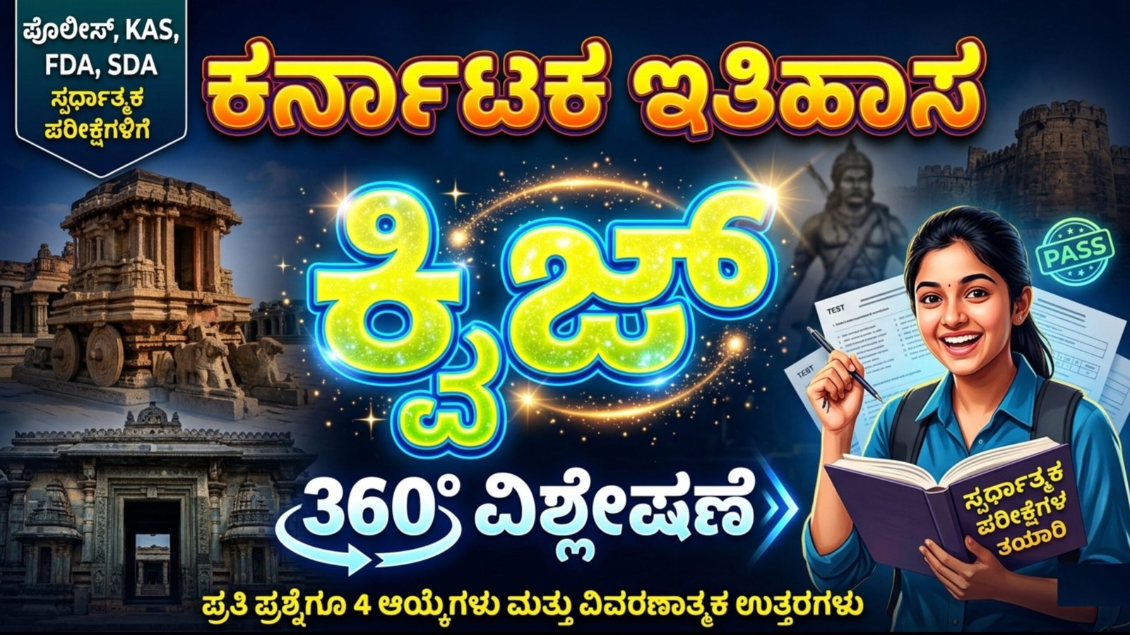 QUIZ 360° Karnataka History MCQ Analysis