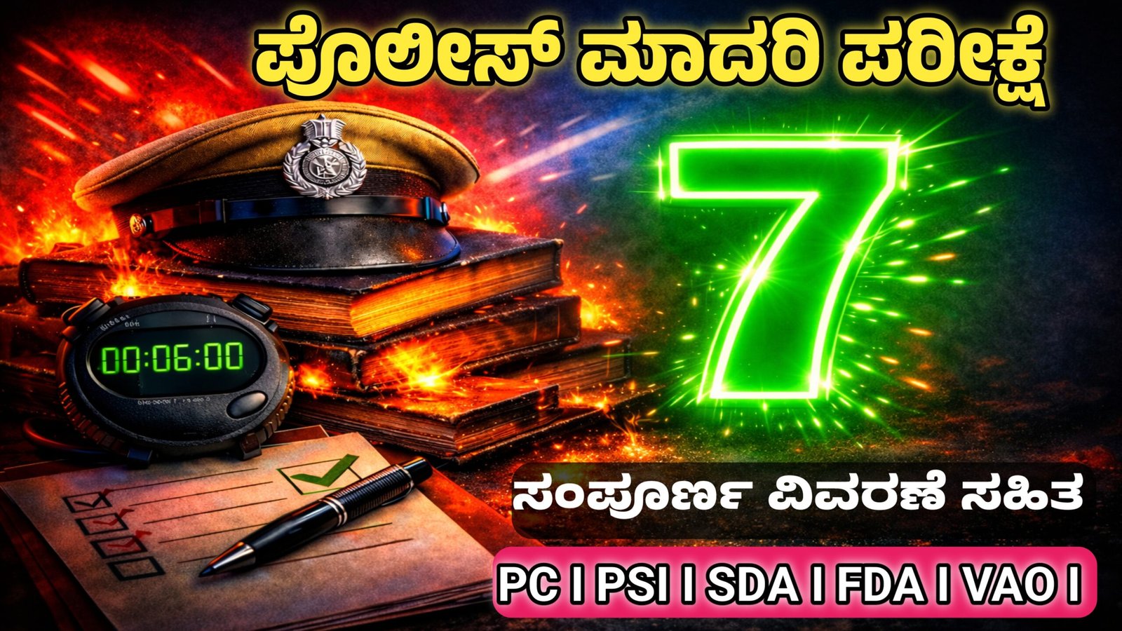 Police Constable Free Mock Test 7 in Kannada