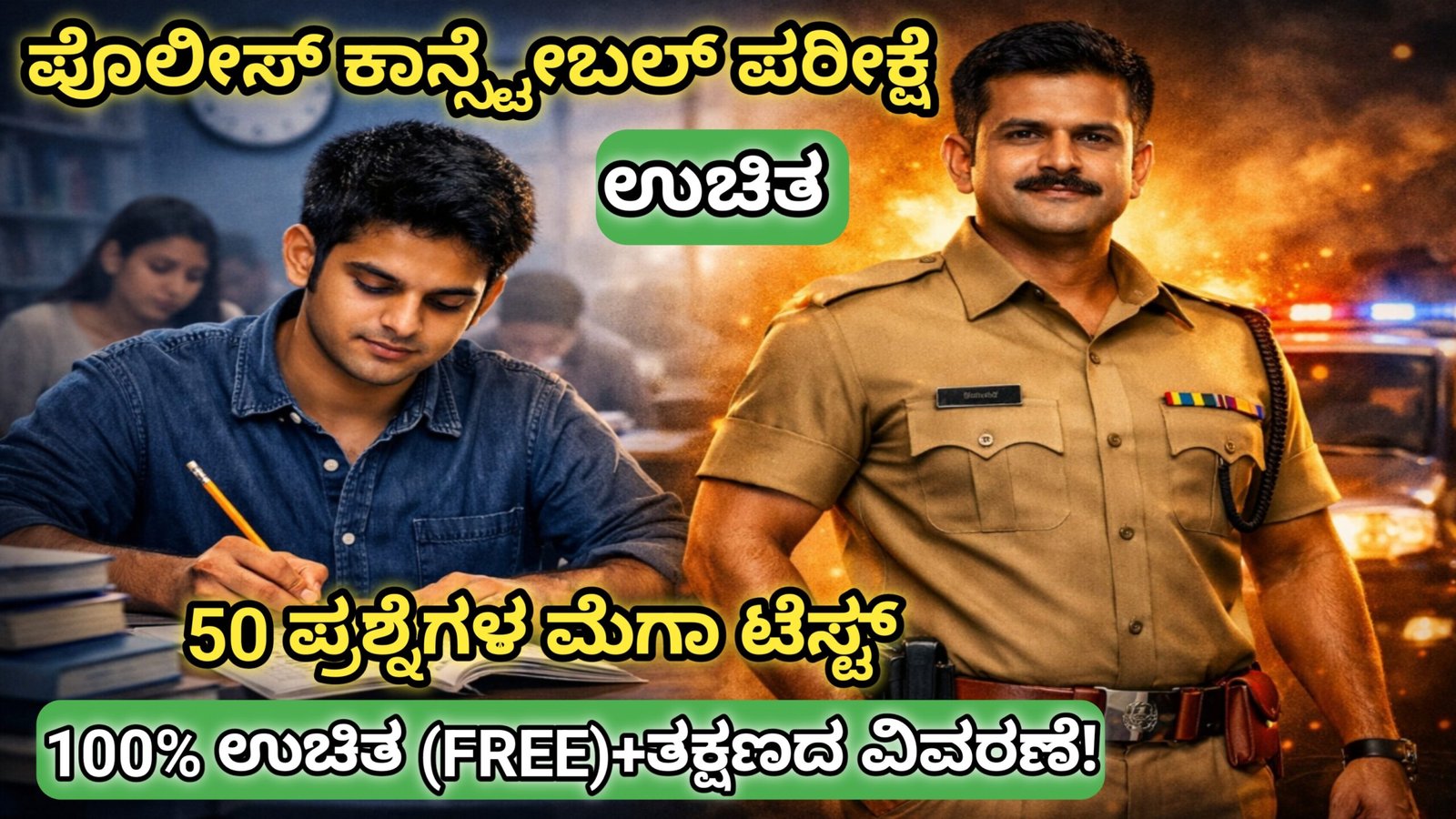 ಉಚಿತ ಪೊಲೀಸ್ ಕಾನ್ಸ್ಟೇಬಲ್ ಪರೀಕ್ಷೆ
